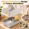 Litière pour chat Peviasot XXL en acier inoxydable, Voir les images du produit 3