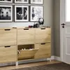 SoBuy Schuhschrank FSR100-N: geöffnetes Fach zeigt Stauraum für Schuhe im Flur Náhľad obrázku produktu