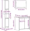 vidaXL 3-tlg. Badmöbel-Set Artisan-Eiche Holzwerkstoff Produktbild-Vorschau 8