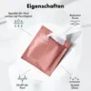 A product shot of a face mask package with feature callouts. Produktbild-Vorschau