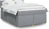 Boxspringbett mit Matratze Hellgrau 140x190 cm Stoff Produktbild-Vorschau 2