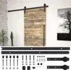 vidaXL Schiebetürbeschlag-Set SKIEN 183 cm Stahl Schwarz Produktbild-Vorschau 2