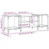 VidaXL 837605, Szary, Metal, Drewno, 1530 mm, 370 mm, 500 Podgląd zdjęcia produktu 8