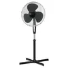 A black and silver stand fan is shown against a white background. Produktbild-Vorschau