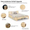 Lit double en bois 160x200 avec 2 tiroirs naturelle pin Voir les images du produit 17