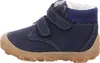 A side view of a single blue children's boot with a brown sole. Anteprima dell’immagine prodotto