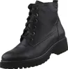 A black leather lace-up boot with a thick sole, shown from a side angle against a white background. Anteprima dell’immagine prodotto