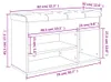 vidaXL Lavica na topánky čierna 82x32x45,5 cm Materiál na Náhľad obrázku produktu 8
