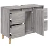 vidaXL Waschbeckenunterschrank Grau Sonoma 80x33x60 cm Produktbild-Vorschau 7