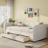 Schlafsofa mit Bettfunktion, Schubladen, Lattenrost, USB Produktbild-Vorschau 4