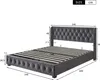 CDGlobal Polsterbett 140x200cm mit Lattenrost, Produktbild-Vorschau 4