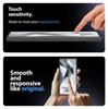 Two marketing images showing a smartphone screen protector being touched and a hand interacting with a smartphone screen. Produktbild-Vorschau