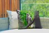 MuchoWow® Outdoor Kissen - Eule auf Ast sitzend - 60x40 cm Produktbild-Vorschau 3