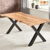 Tischgestell in X-Form, 2er Set, Roheisen lackiert, Produktbild-Vorschau 2
