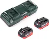 Základní sada Metabo s 2x LIHD 5,5Ah akumulátorem + dvojitá Náhled obrázku produktu 2