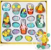 com-four® 18-teiliges Set Holzfiguren Ostern bis 4 cm - Produktbild-Vorschau 1