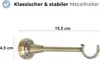 A close-up of a metal curtain rod bracket with dimensions indicated. Produktbild-Vorschau