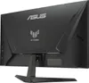 The back of a black ASUS TUF Gaming monitor on a black background. Voir les images du produit