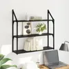 vidaXL Wandregal Schwarz Eichen-Optik 80 x 21 x 78,5 cm Produktbild-Vorschau 4
