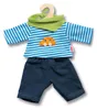 Bambola jeans con camicia a righe, piccola, taglia 28-35 cm Anteprima dell’immagine prodotto 1