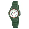 A green digital watch with a white face is shown against a white background. Podgląd zdjęcia produktu