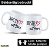 Huuraa Kaffeetasse Hipster mit Herz 330ml Weiß Keramik Produktbild-Vorschau 2