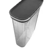 A clear, close-up shot of a transparent food storage container with a dark gray lid, set against a white background. Náhľad obrázku produktu
