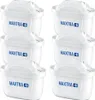 Six white water filter cartridges are neatly arranged in two columns of three. Náhled obrázku produktu