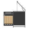 Abri pour poubelles avec couvercle hydraulique, aspect bois Voir les images du produit 15