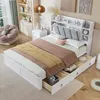 Doppelbett, Offenes Regal, Drei Schubladen mit Rollen, Produktbild-Vorschau 1