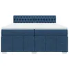 Boxspringbett mit Matratze Blau 200x200 cm Stoff Produktbild-Vorschau 4