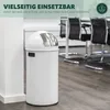 eluno Poubelle à poussoir 35 litres en tôle d'acier, Voir les images du produit 5