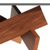 Couchtisch aus gehärtetem Glas & Massivholz, Ø80cm Produktbild-Vorschau 2