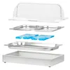 An exploded view of a cooling serving platter system, showing its individual components. Náhľad obrázku produktu