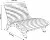 HOME DELUXE Chaise longue en bois ondulé / canapé de jardin Voir les images du produit 10