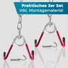 FIXXIA Fahrrad Deckenhalterung 2er Set silber rot Produktbild-Vorschau 2