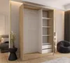 Moderner 2-türiger Kleiderschrank Sonoma Eiche 180x58x250 Produktbild-Vorschau 2