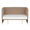 A studio shot of a beige and white baby bed. Náhľad obrázku produktu