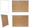 Four views of a white picture frame, showing the front, back, and angled views. Produktbild-Vorschau