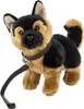 A plush toy German Shepherd dog standing with a leash. Produktbild-Vorschau