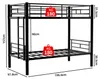 Etagenbett 90 x 190 cm Metallbett in Schwarz, mit Leiter Produktbild-Vorschau 7