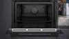Siemens iQ700, Einbau-Kompaktbackofen, 60 x 45 cm, Schwarz, Edelstahl CB774G1B1 Frontansicht geöffnet Einbau Produktbild-Vorschau
