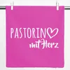 Huuraa Kissenbezug Pastorin mit Herz 40x40cm Fuchsia Produktbild-Vorschau 1