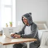 Onesie Kigurumi Pyjama Kostüm für Erwachsene Hai M: Produktbild-Vorschau 6