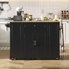 Wyspa kuchenna na kółkach z wózkiem do serwowania Merax, Podgląd zdjęcia produktu 2