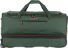 A green travel duffel bag with wheels and handles, shown against a white background. Anteprima dell’immagine prodotto