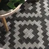 Outdoor Teppich wetterfest Boho Skandi Motiv Rauten robust Produktbild-Vorschau 4