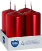Candela votiva BISPOL Aura 9H 8CM SW40/80 RED METALIC 4pz. Anteprima dell’immagine prodotto 3