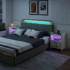 COSTWAY 2er Nachttisch mit LEDs & Ladestation, Produktbild-Vorschau 2