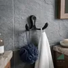 Elegante gancio da parete per bagno in lega di zinco nero Anteprima dell’immagine prodotto 6